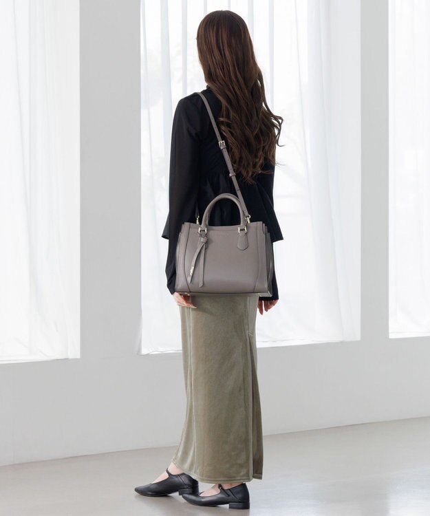 ACE BAGS & LUGGAGE Jewelna Rose クロフォード ハンドバッグ 本革 11922 ジュエルナローズ ショルダーバッグ 2way 【新色】ダークグレージュ