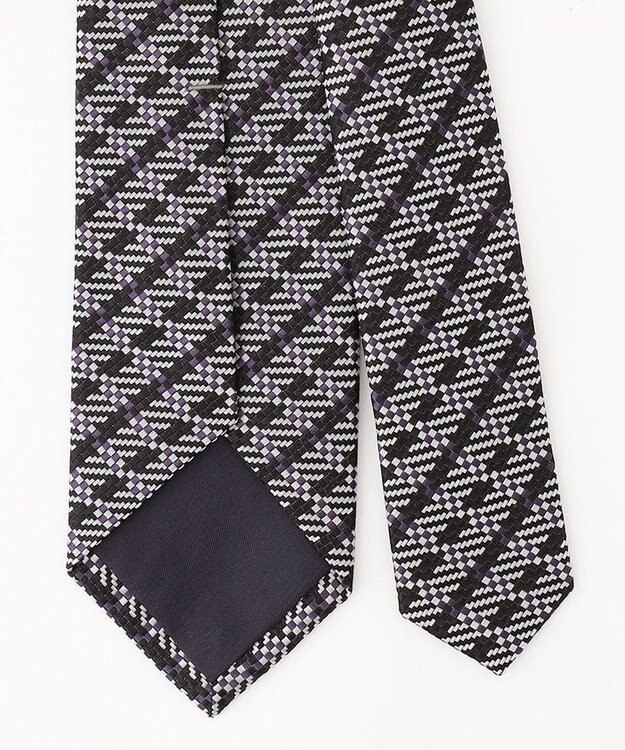 JOSEPH HOMME ジオメチェック　ネクタイ パープル系3