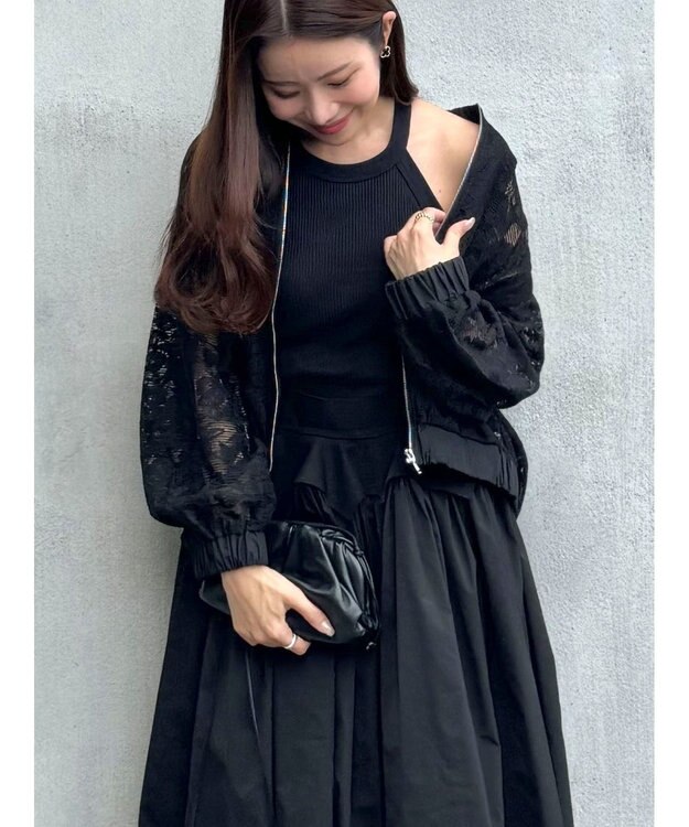 Green Parks ２ＷＡＹ　レースブルゾン Black