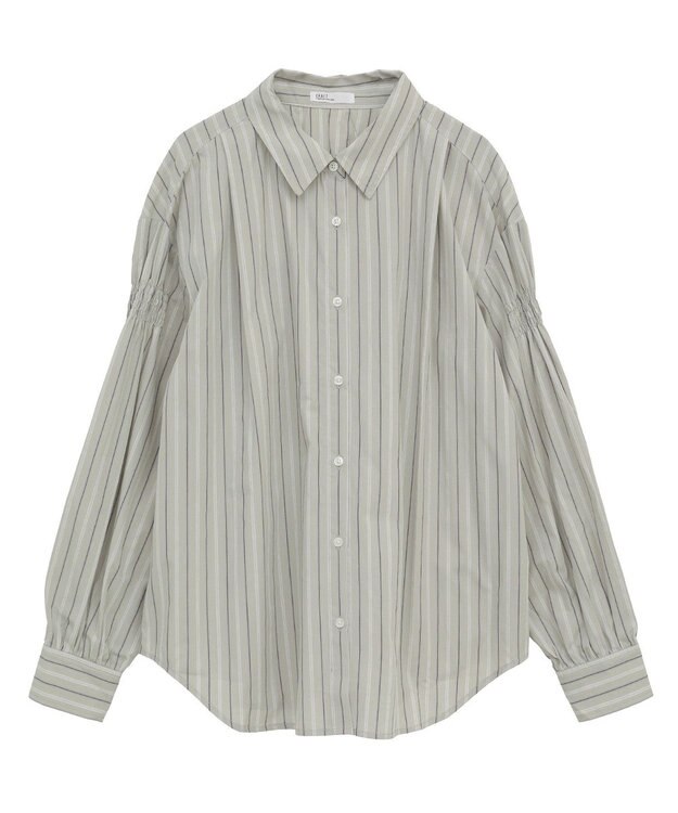 CRAFT STANDARD BOUTIQUE バックデザインレギュラーカラーシャツ Stripe Beige