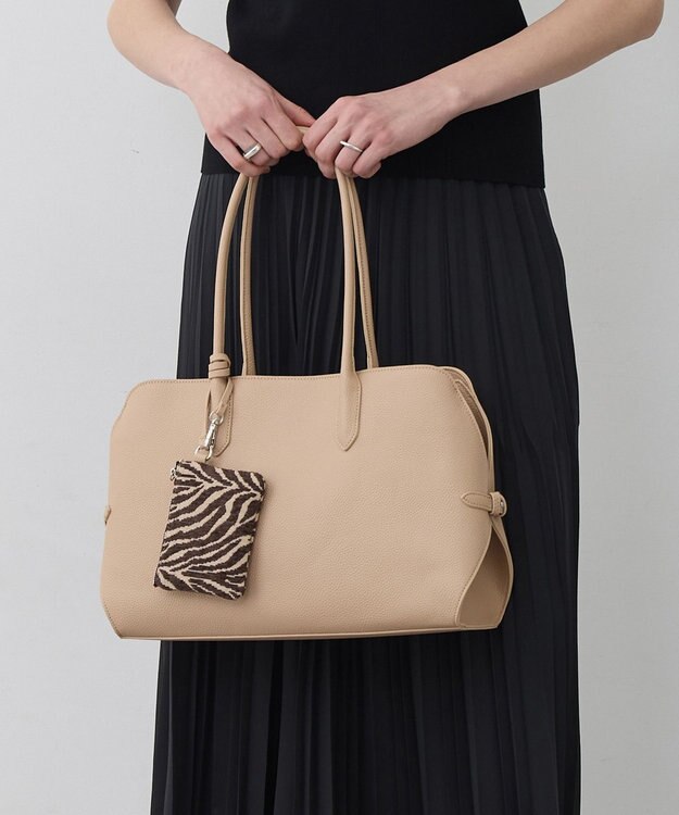 ICB 【先行予約・A4サイズ収納可】ラウンドボストントート ベージュ