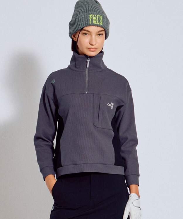 PW CIRCULUS 【UNISEX】WAVY カラーニット帽 ゴルフ グレー系