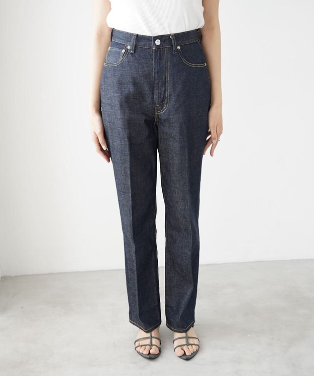 woadblue RIGID HIGH RISE（RIGID BLUE） ハイライズストレートパンツ RIGIDBLUE