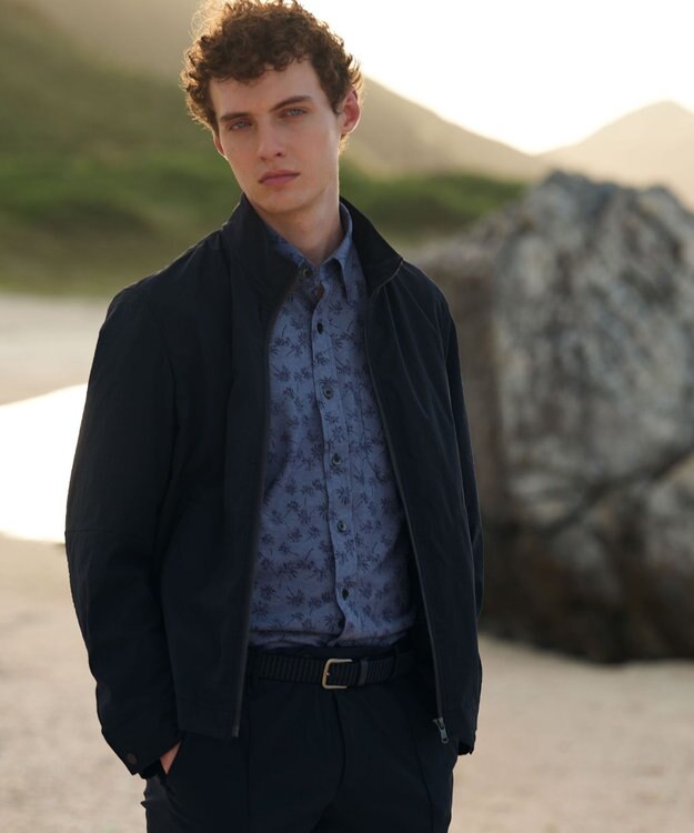 JOSEPH ABBOUD 【キングサイズ・ポケッタブル/ECO撥水】アクティブレジャーショートブルゾン ネイビー系