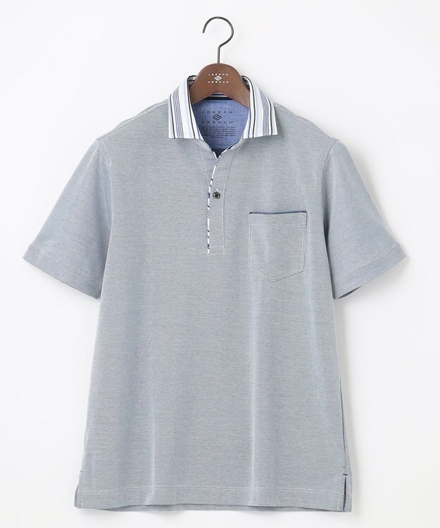 JOSEPH ABBOUD 【カラー豊富】人気！オーガニックコットン使用 ダディポロシャツ ブルー系