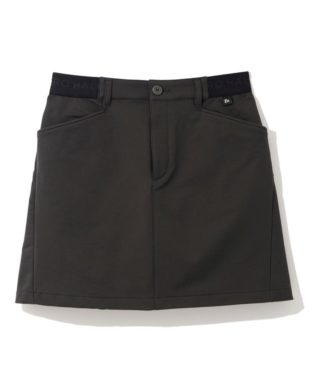 ZERO HALLIBURTON 【防透け加工】アンチシースルースカート 82751 洗濯可能 撥水 ストレッチ素材 ゴルフ ZHG-W11b ブラック