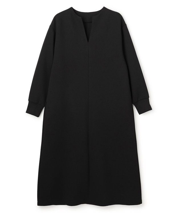 UNFILO BEAUTY FORM JERSEY キーネックワンピース ブラック