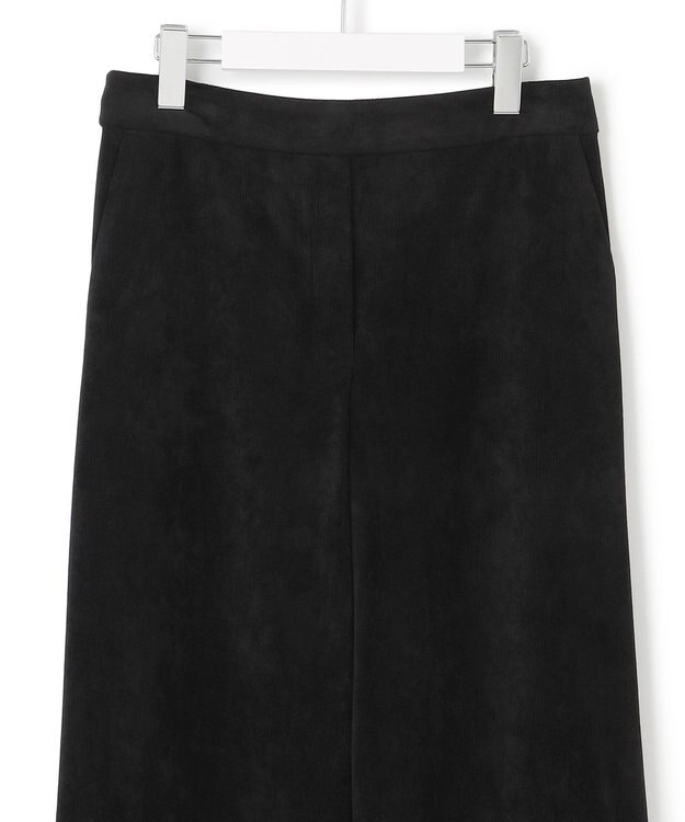 ICB L 【洗える】 ラッセルライトピケ ストレートパンツ ブラック系