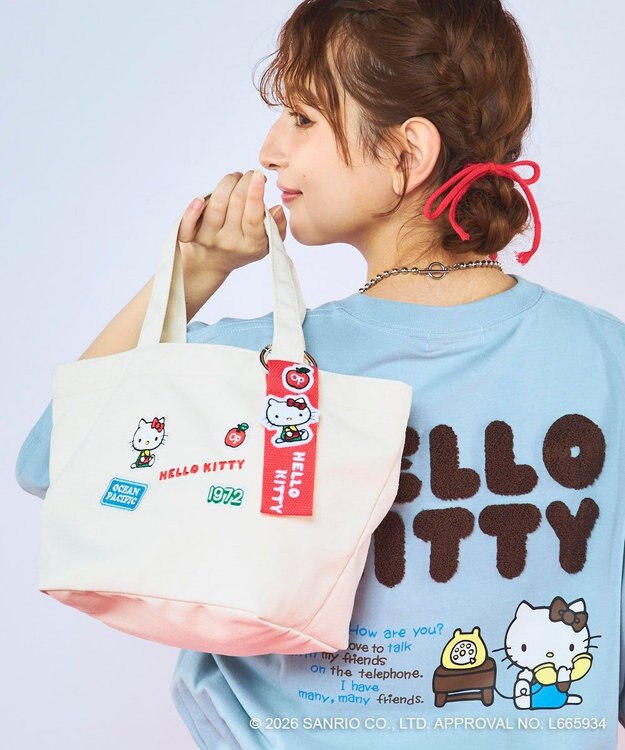 OP／FILA 【Ocean Pacific×ハローキティ】ワッペンバッグチャーム レッド