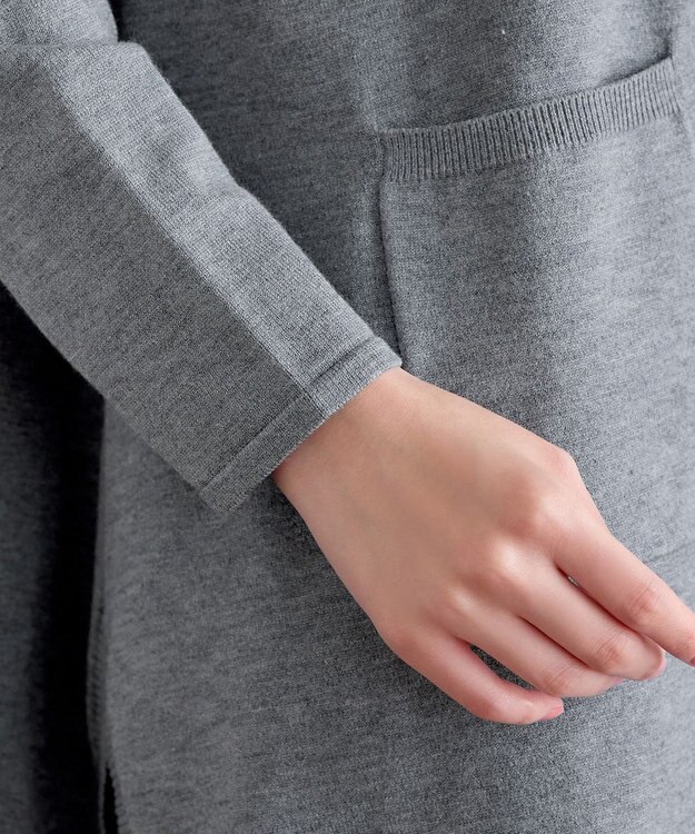 Tiaclasse ポケット付きニットチュニック グレー