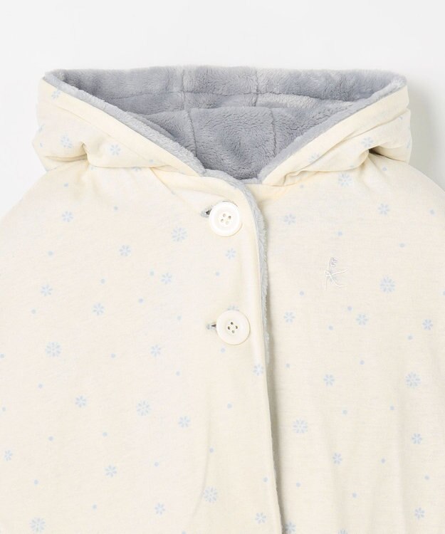 組曲 KIDS 【90㎝】あったかリバーシブルマント グレー