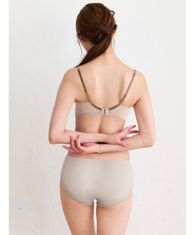 WACOAL ショーツ 【重力ケアブラ】 BXB194とペア はきこみ丈あさめ ナイロンベア天竺素材(バック) レディース PXB194 /ワコール ブラウン