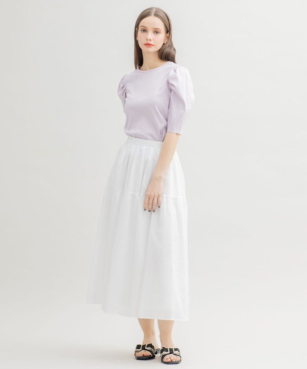 TOCCA 【洗える！】SOLEIL ボリューム袖トップス ライラック系