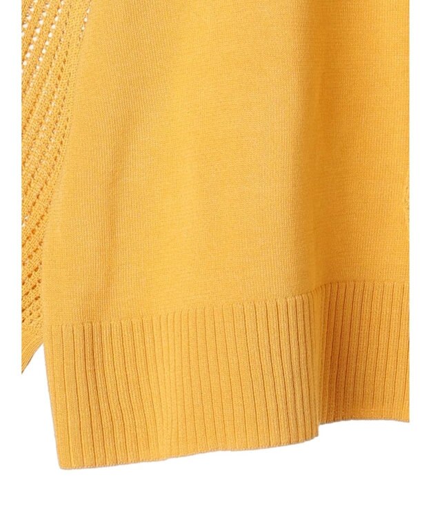 Green Parks ショルダーメッシュニットプルオーバー Orange