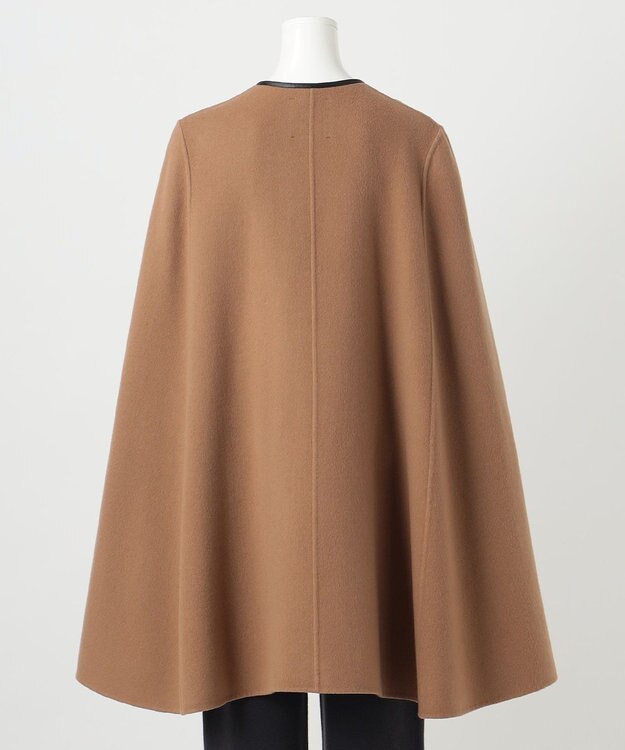 23区 L 【エステータ】MTRウールカシミヤリバー マント キャメル系