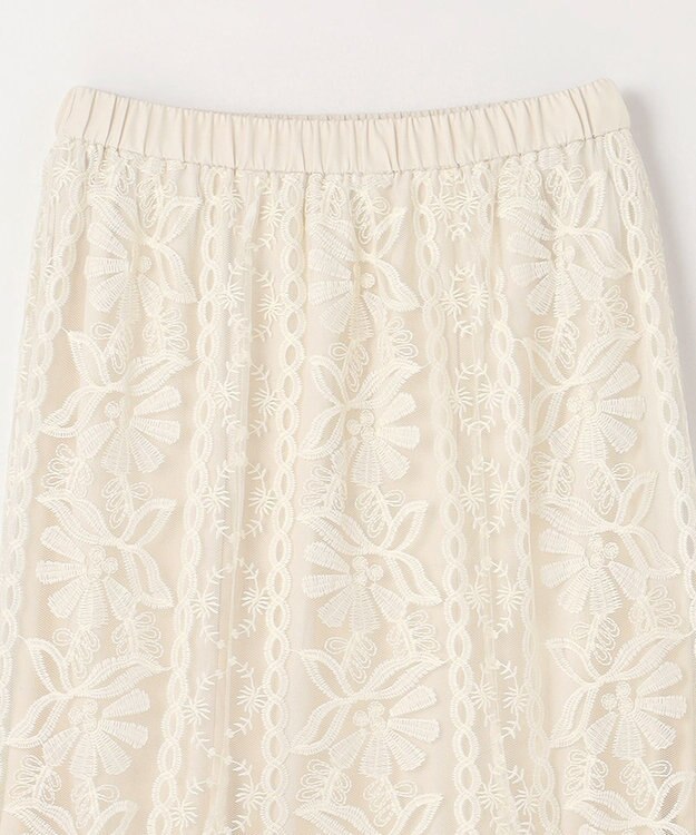 GRACE CONTINENTAL フレア刺繍スカート キナリ