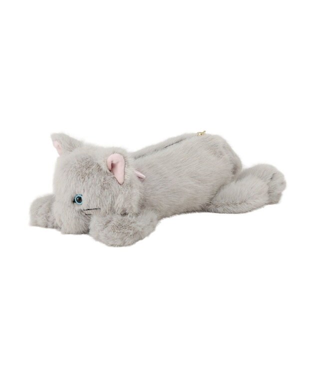 Maison de FLEUR ねこくたくたポーチ Light Gray