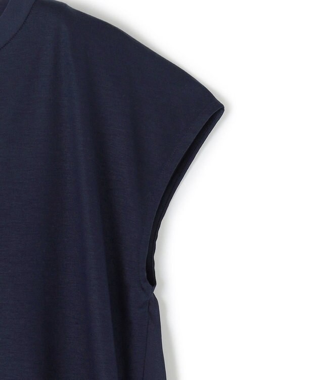 BEIGE， 【WEB限定・洗える】MELISSA / バックシフォンスキッパー半袖トップス Navy