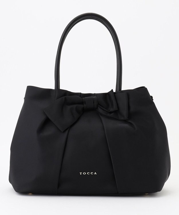 TOCCA 【A4サイズ対応・撥水】POINT OF RIBBON NYLONBAG L ナイロンバッグ L ブラック系
