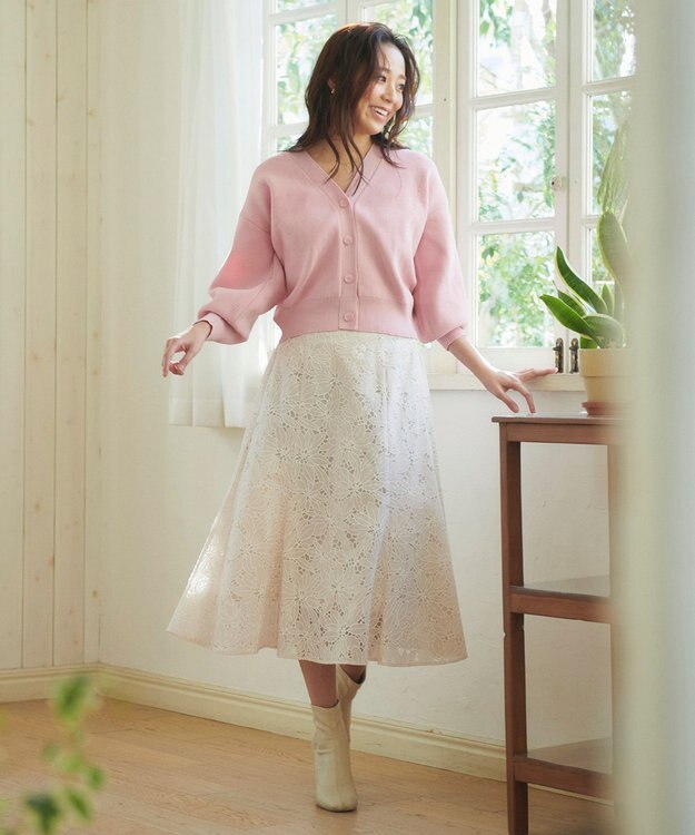 Feroux Ｖネック カーディガン ピンク系