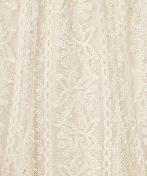 GRACE CONTINENTAL フレア刺繍スカート キナリ