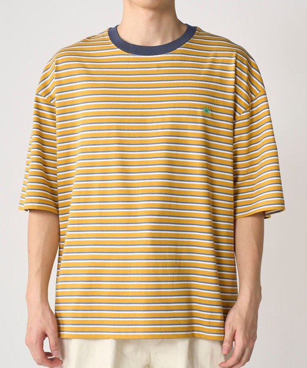 OP／FILA 【Kappa】ウェルネスクラブボーダーTシャツ イエロー