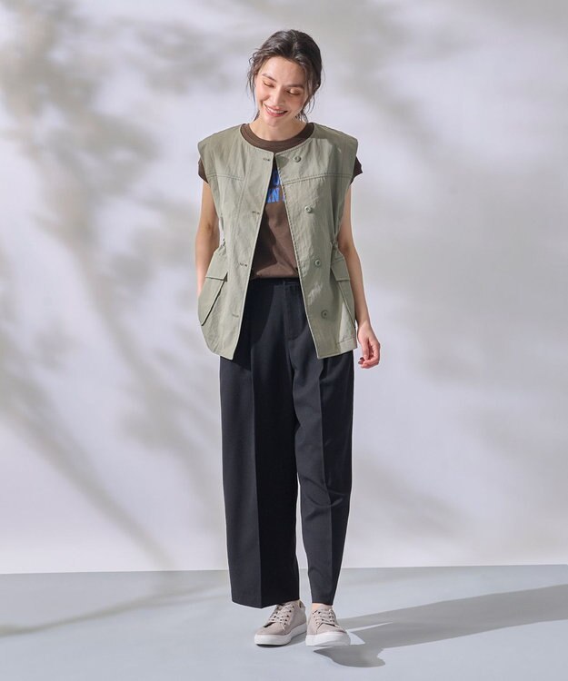 ANY L ミリタリーベスト カーキ系