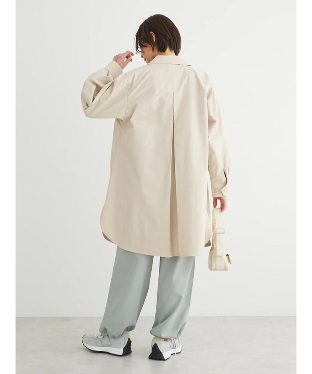 Green Parks 撥水加工　ケア楽ステンカラーミドル丈コート Light Beige