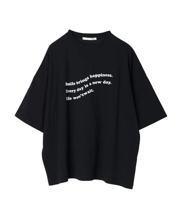 Green Parks ・Ｐｅｔｉｔ　Ｆｌｅｕｒ　ウェーブロゴｐｔＴシャツ Black