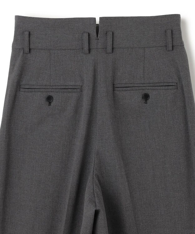 uncrave TRツイル ワイドトラウザー チャコール