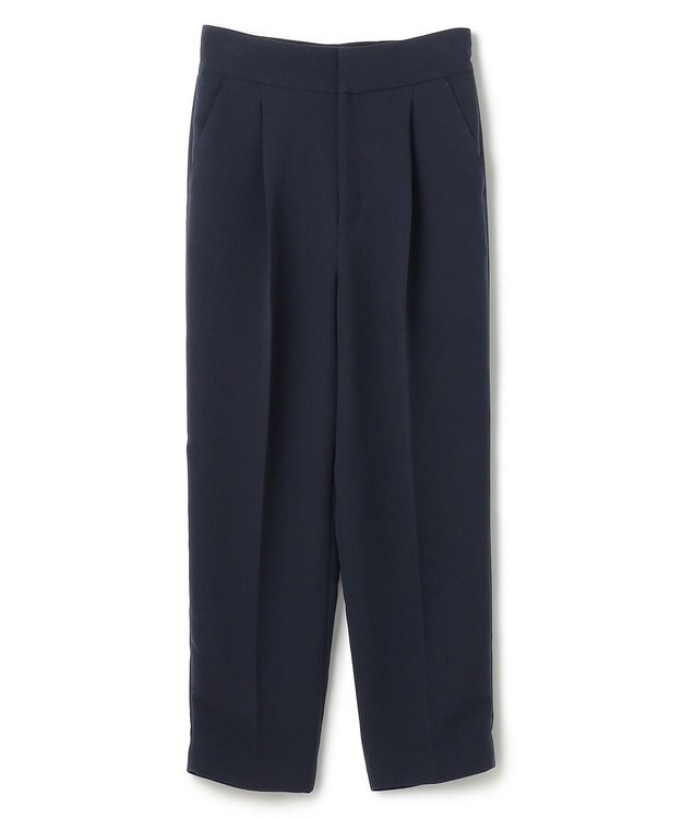 uncrave 【防シワ・洗濯機洗い可】ウォッシャブルダブルクロス テーパード パンツ ネイビー