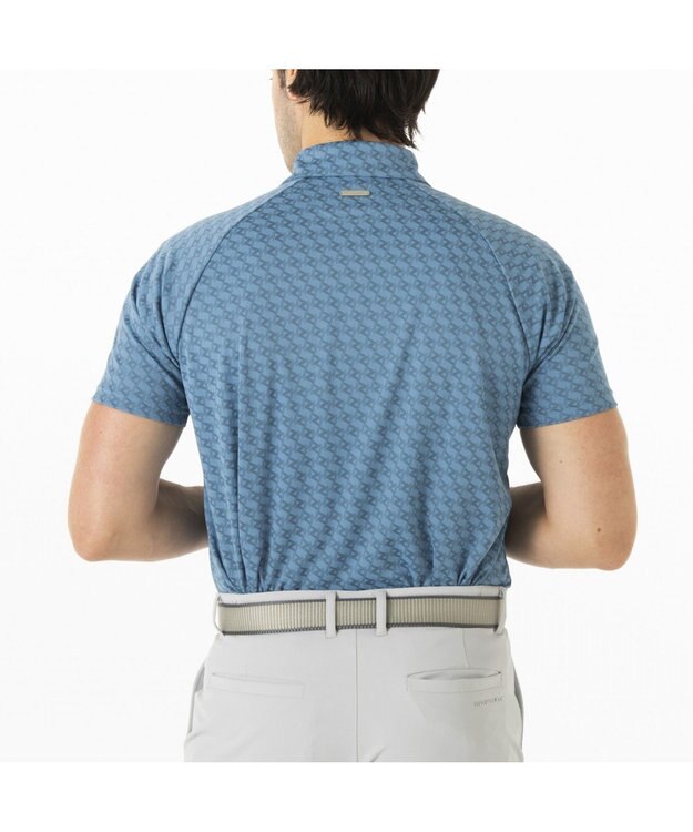 ZERO HALLIBURTON 【吸水速乾・UVケア】 ZHモノグラムジャガードポロシャツ ZHG-M5S6 82951 ライトブルー