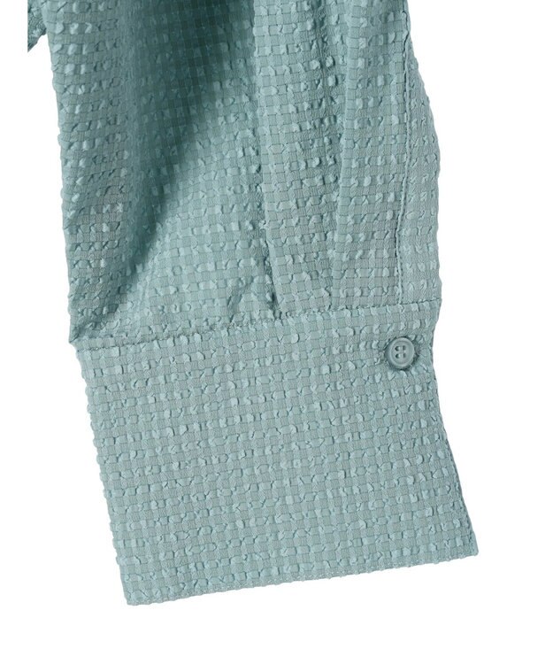 Green Parks 裾シャーリングブラウス Mint