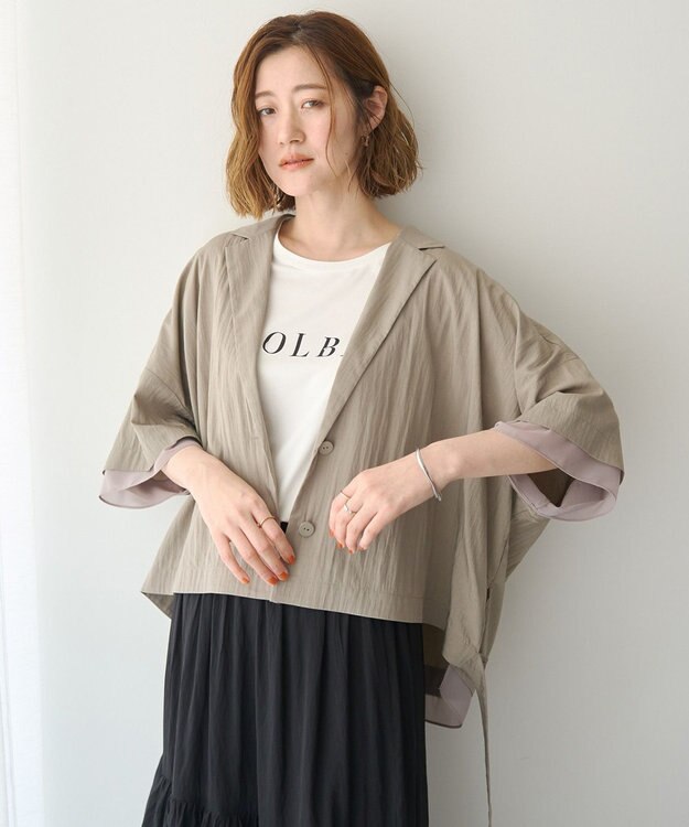YECCA VECCA 【UVカット/遮熱/接触冷感】COOL袖シアージャケット Charcoal Gray