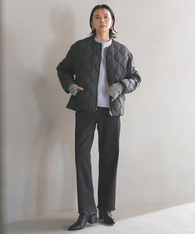 UNFILO 【TAION×UNFILO】キルティングダウン ショート丈ブルゾン チャコール