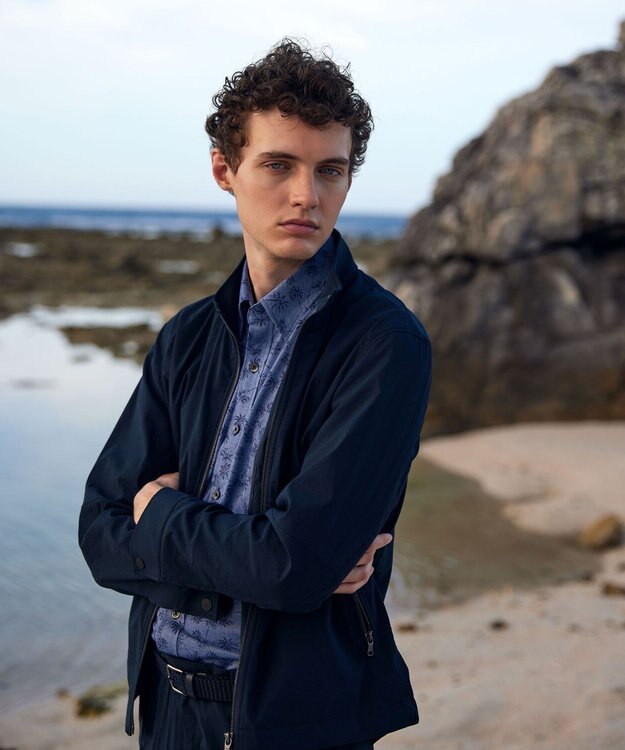 JOSEPH ABBOUD 【キングサイズ・ポケッタブル/ECO撥水】アクティブレジャーショートブルゾン ネイビー系