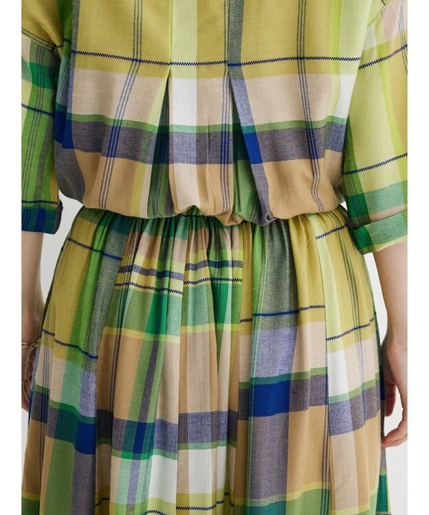 Green Parks Ｉ　襟付きワンピース Check