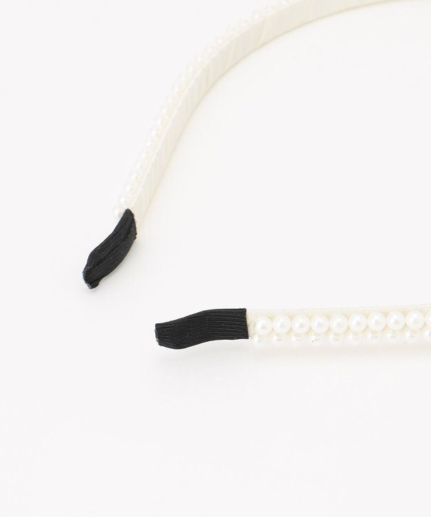 ANY KIDS パール×リボンカチューシャ ホワイト