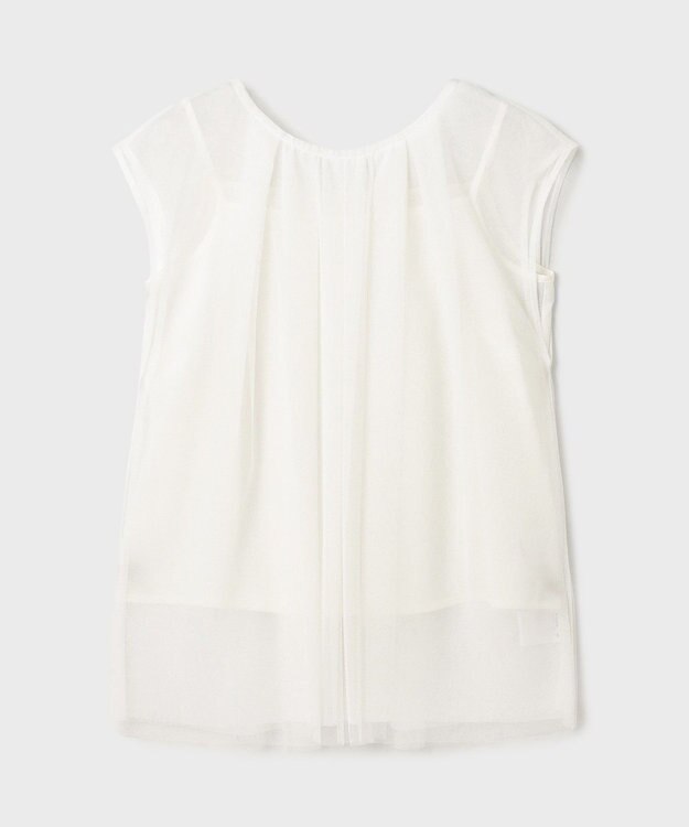 GRACE CONTINENTAL チュールタックノースリーブ ホワイト