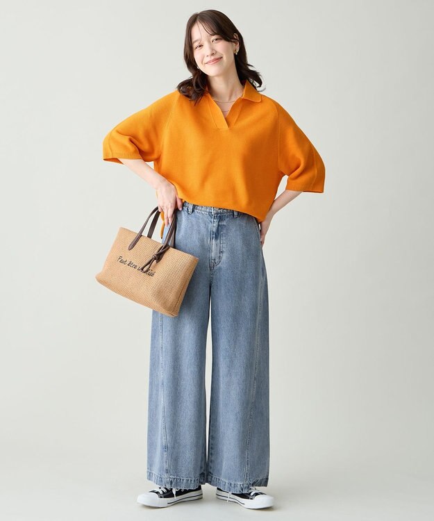 ANY L ルーズバギーデニム ブリーチ