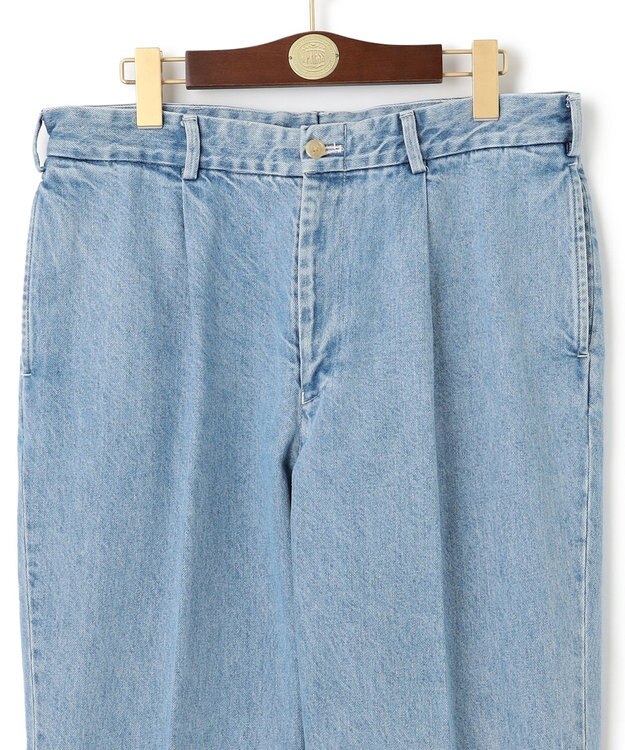 J.PRESS MEN 【J.PRESS ORIGINALS】SHIOTA DENIM PIPED STEM 1TUCK / JAPAN MADE サックスブルー系