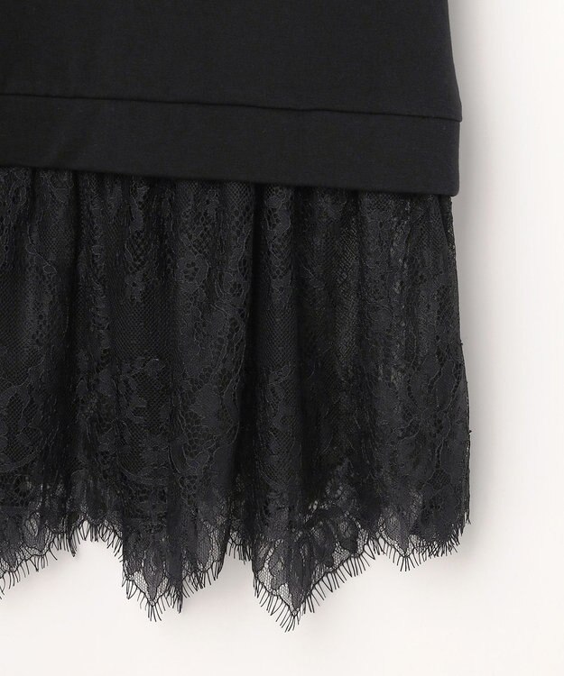 組曲 【先行予約】フレンチテリーレースコンビ カットソー ブラック系