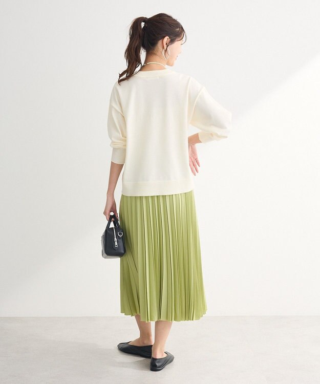 Green Parks 微光沢　プリーツスカート Mint
