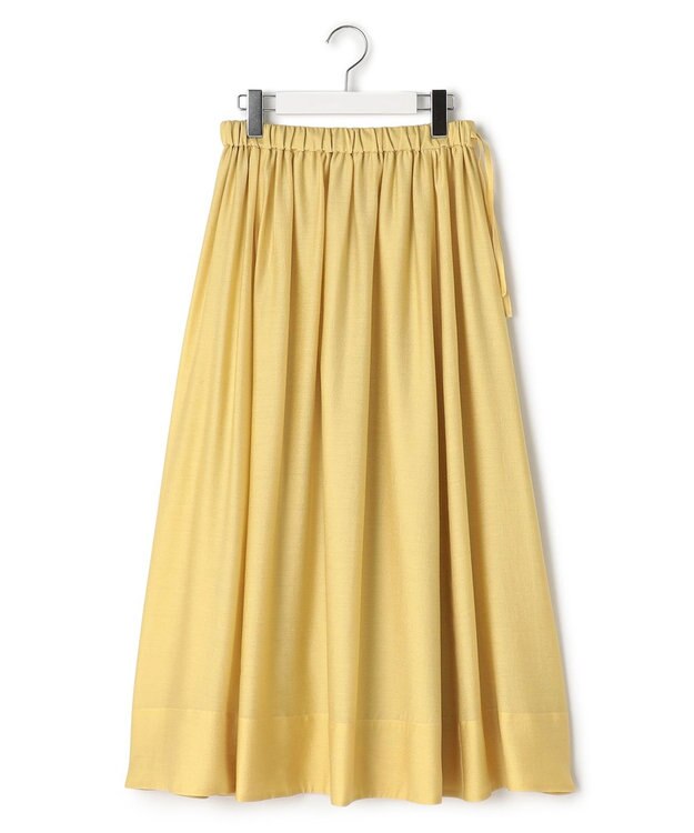 J.PRESS YORK STREET 【WOMEN】シアーフレアギャザー スカート イエロー系