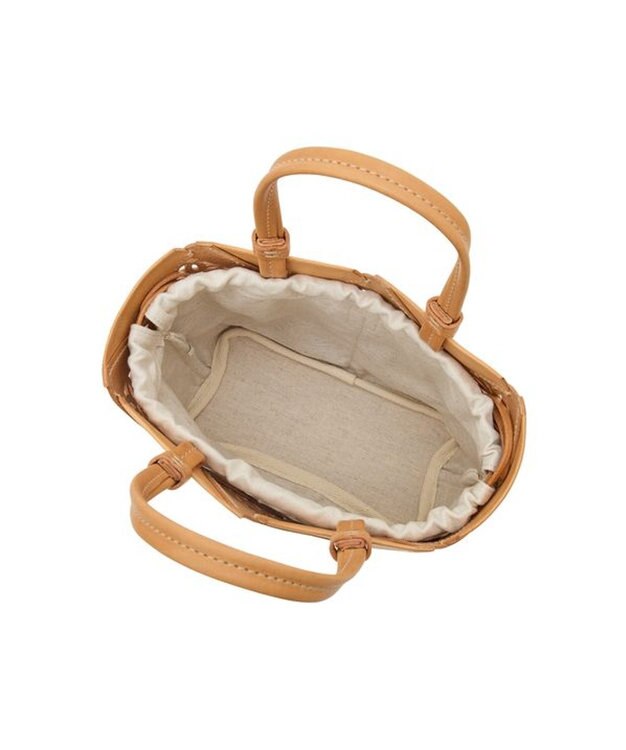 genten サスカットバスケット手提げバッグ＜S＞ ヌメベージュ