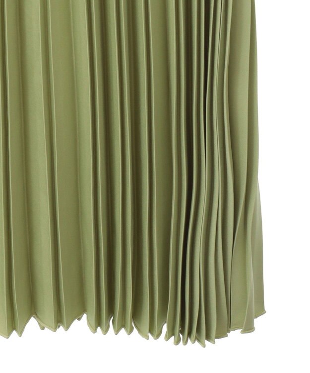 Green Parks 微光沢　プリーツスカート Mint