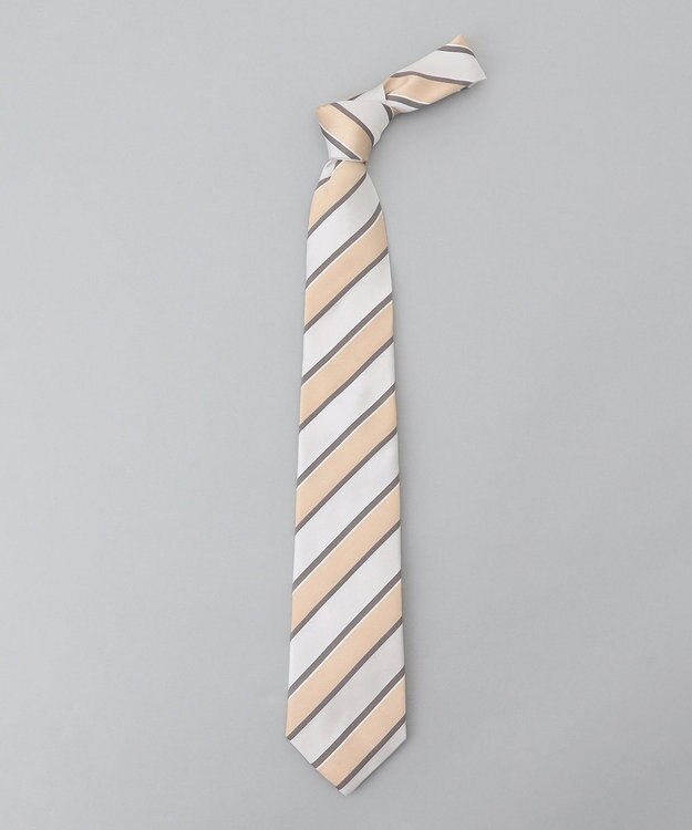 GOTAIRIKU GOTAIRIKU別注【日本製】シルク ネクタイ_ストライプ ベージュ系1