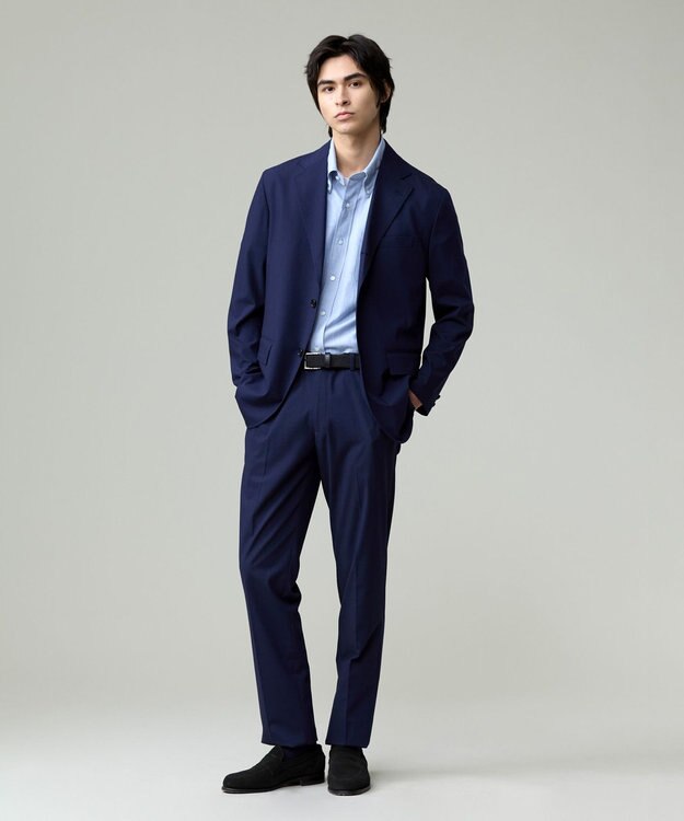 J.PRESS MEN 品格とゆとりの調和【盛夏対応 / 洗える】リラックスセットアップ ジャケット ネイビー系