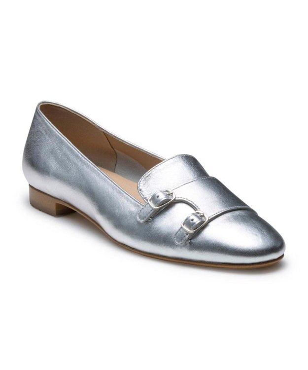 REGAL FOOT COMMUNITY 【リーガルレディース】F56R ダブルモンクフラットシューズ フラットシューズ シルバー
