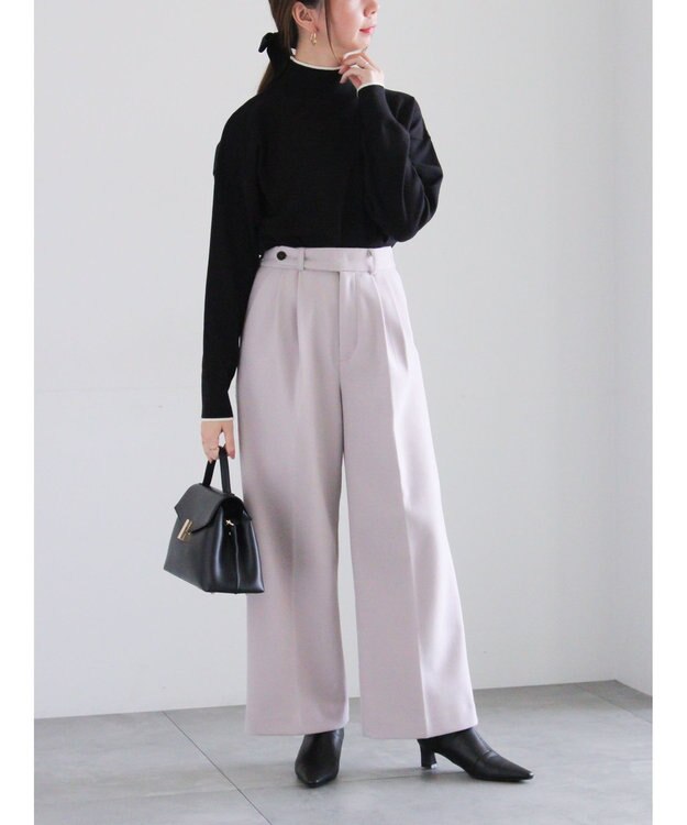 Te chichi バックパールニット ブラック